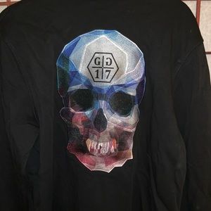 Black Givenchy Hoodie w/ Skull